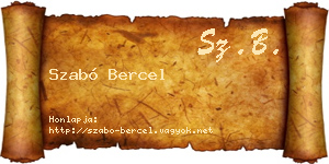 Szabó Bercel névjegykártya