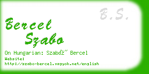 bercel szabo business card